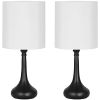 Modern Metal Table Lamp; Set of 2