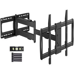 TV Wall Mount Bracket for 37-75" Flat Screen or Curved TV with 42.5" Articulating Extension Arm; Holds up to 132 lbs