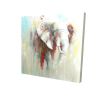 Abstract elephant with paint splash - 08x08 Print on canvas