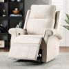 Modern Upholstered Lounge Single Sofa Recliner Chair for Living Room; Beige