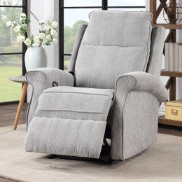 Modern Upholstered Lounge Single Sofa Recliner Chair for Living Room; Gray