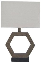 Ashley Marilu Gray+Brown Contemporary Table Lamp L857764