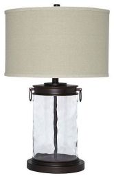 Ashley Tailynn Clear+Bronze Finish Casual Table Lamp L430324