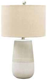 Ashley Shavon Beige+White Casual Table Lamp L100724