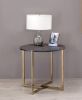 Bromia End Table; Black & Champagne 83007