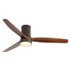 Indoor Low Profile Ceiling Fan with LED Light and Remote Control