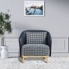 Modern accent chair armchair black and white sack living room and bedroom