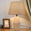 Modern Table Lamp Geometric Ceramic Base Bedside Nightstand Lamp Art Desk Lamps