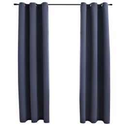 vidaXL Blackout Curtains with Rings 2 pcs Anthracite 37"x84" Fabric