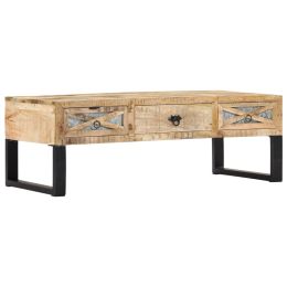 vidaXL Coffee Table 43.3"x19.7"x15" Solid Mango Wood