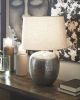 Ashley Magalie Antique Silver Finish Contemporary Table Lamp L207314