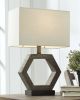 Ashley Marilu Gray+Brown Contemporary Table Lamp L857764