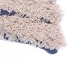 18 x 18 Handcrafted Soft Shaggy Cotton Accent Throw Pillow; Woven Yarn; Beige; Blue; DunaWest