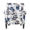 Manon Blue & White Floral Print Fabric Club Chair