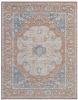 Damara Beige; Rust; Multi-color Viscose Area Rug 5x8