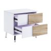 Verux End Table; White High Gloss