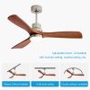 Ceiling Fan with Lights;  52" Ceiling Fan with Remote Control;  Noiseless Reversible DC Motor and 3 Wood Blades;  Timer;  6 Speed for Patio  Bedroom;