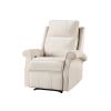 Modern Upholstered Lounge Single Sofa Recliner Chair for Living Room; Beige