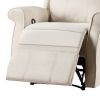 Modern Upholstered Lounge Single Sofa Recliner Chair for Living Room; Beige