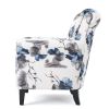 Manon Blue & White Floral Print Fabric Club Chair