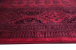 Alastair Red and Black Viscose Area Rug 5x8