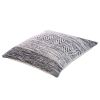 Cabe 18 X 18 Handcrafted Soft Cotton Accent Throw Pillow; Wavy Lined Pattern; Black; White; DunaWest