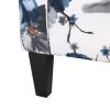 Manon Blue & White Floral Print Fabric Club Chair