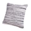 18 x 18 Handcrafted Cotton Accent Throw Pillow; Woven Lined Design; White; Gray; Black; DunaWest