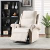 Modern Upholstered Lounge Single Sofa Recliner Chair for Living Room; Beige