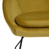 Accent Chair Armchair Fashion Velvet Fabric Upholstery Accent Chairs for Living Room Bedroom; Yellow