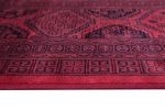 Alastair Red and Black Viscose Area Rug 5x8