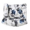 Manon Blue & White Floral Print Fabric Club Chair