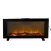 42 Inches Wall-Mounted Electronic Fireplace,10 Colors Backlight, CSA Certification, Black RT