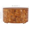 vidaXL Coffee Table 23.6"x23.6"x13.8" Solid Teak Wood