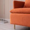 Modern fabric accent armchair;  upholstered single sofa chair;   Orange Cotton Linen-30.7''