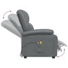 Power Lift Massage Recliner Anthracite Faux Leather