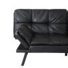 Convertible Memory Foam Futon Couch Bed; Modern Folding Sleeper Sofa-SF267PUBK