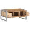 vidaXL Coffee Table 37.4"x19.7"x15.7" Rough Mango Wood