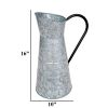 Classic Galvanized Metal Jug With Handle; Gray