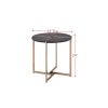 Bromia End Table; Black & Champagne 83007