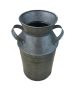 Countryside Galvanized Metal Milk Can Shape Pitcher; Gray