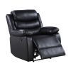 Eilbra Power Recliner; Black PU 56910