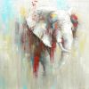 Abstract elephant with paint splash - 08x08 Print on canvas