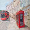 London bus and telephone booth - 08x08 Print on canvas