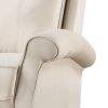 Modern Upholstered Lounge Single Sofa Recliner Chair for Living Room; Beige