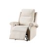 Modern Upholstered Lounge Single Sofa Recliner Chair for Living Room; Beige