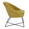 Accent Chair Armchair Fashion Velvet Fabric Upholstery Accent Chairs for Living Room Bedroom; Yellow