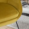 Accent Chair Armchair Fashion Velvet Fabric Upholstery Accent Chairs for Living Room Bedroom; Yellow