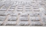 Graphics Gray and Beige Polyester Area Rug 8x10