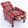 Red recline chair; The red cloth chair is convenient for home use; comfortable and the cushion is soft; Easy to adjust backrest Angle